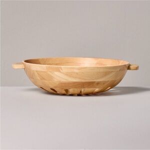 42oz Wooden Harvest Light Wood Berry Bowl Natural - Hearth & Hand™ with Magnolia